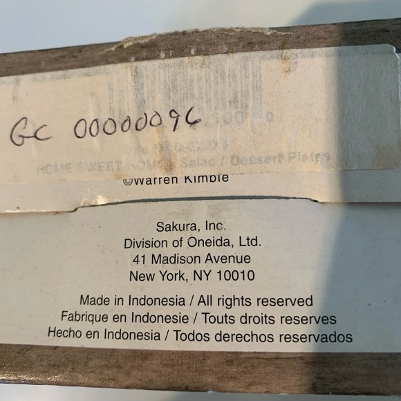 Home Sweet Home Warren Kimble Stoneware Salad/Dessert Plates, Set of 4 New NWT - Picture 5 of 9